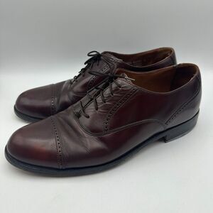 Bostonian Classics First Flex 20352 Oxford Shoes Men 10 Burgundy Cap Toe Leather